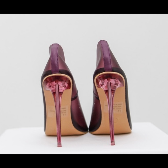 Women’s purple pvc sheer illusion stiletto - Picture 7 of 7